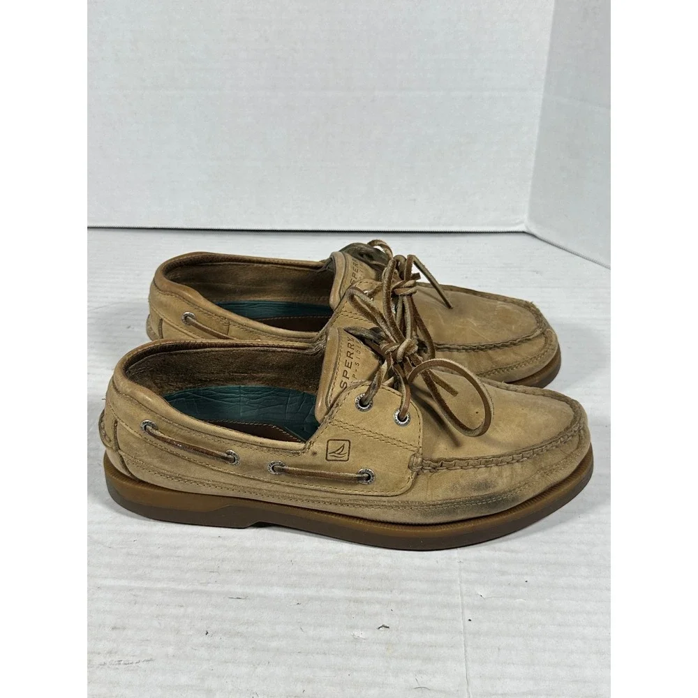Sperry Top-Sider Mens 10.5M Tan Leather Boat Shoes Loafers 0764043